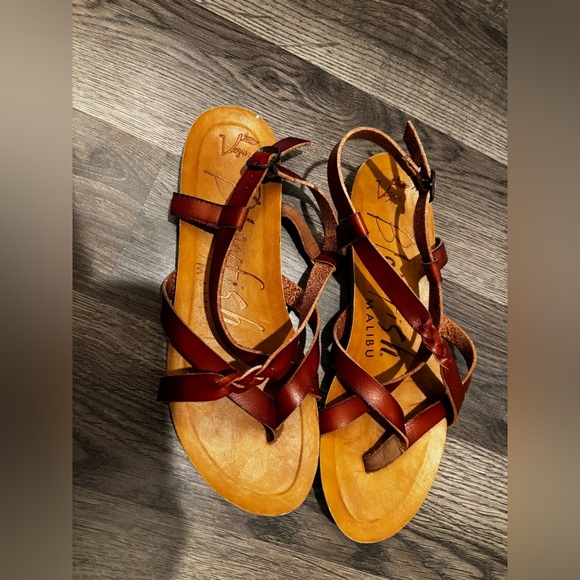 Blowfish Women's Tan Strappy Sandals summer neutral minimalist boho size 7 - Picture 2 of 10